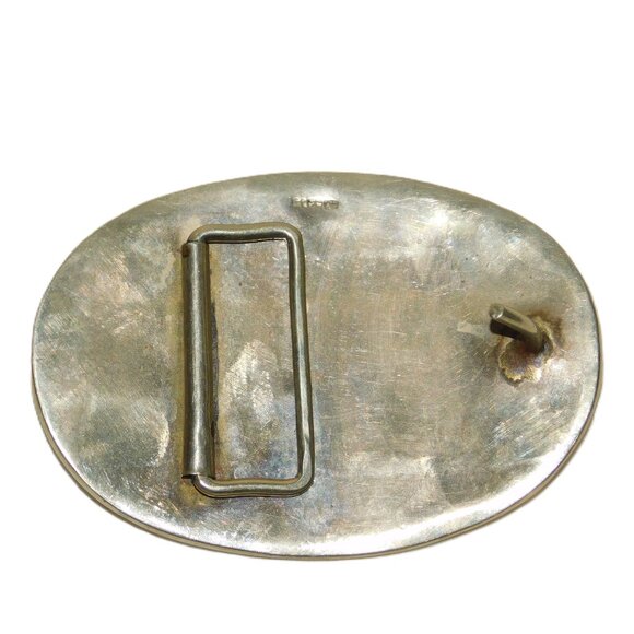 Vintage Silver & Abalone Belt Buckle With Bird - Picture 3 of 6